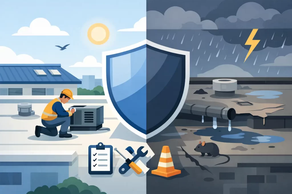 What a Commercial Roof Maintenance Program Prevents