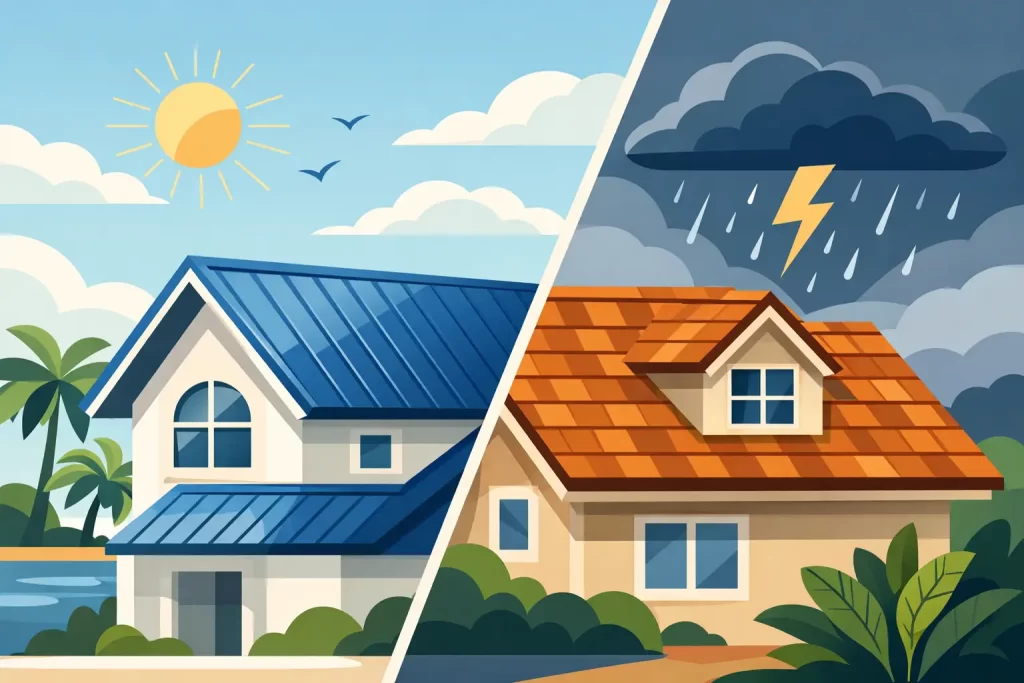 Metal Versus Shingle Roofing for Florida Homes